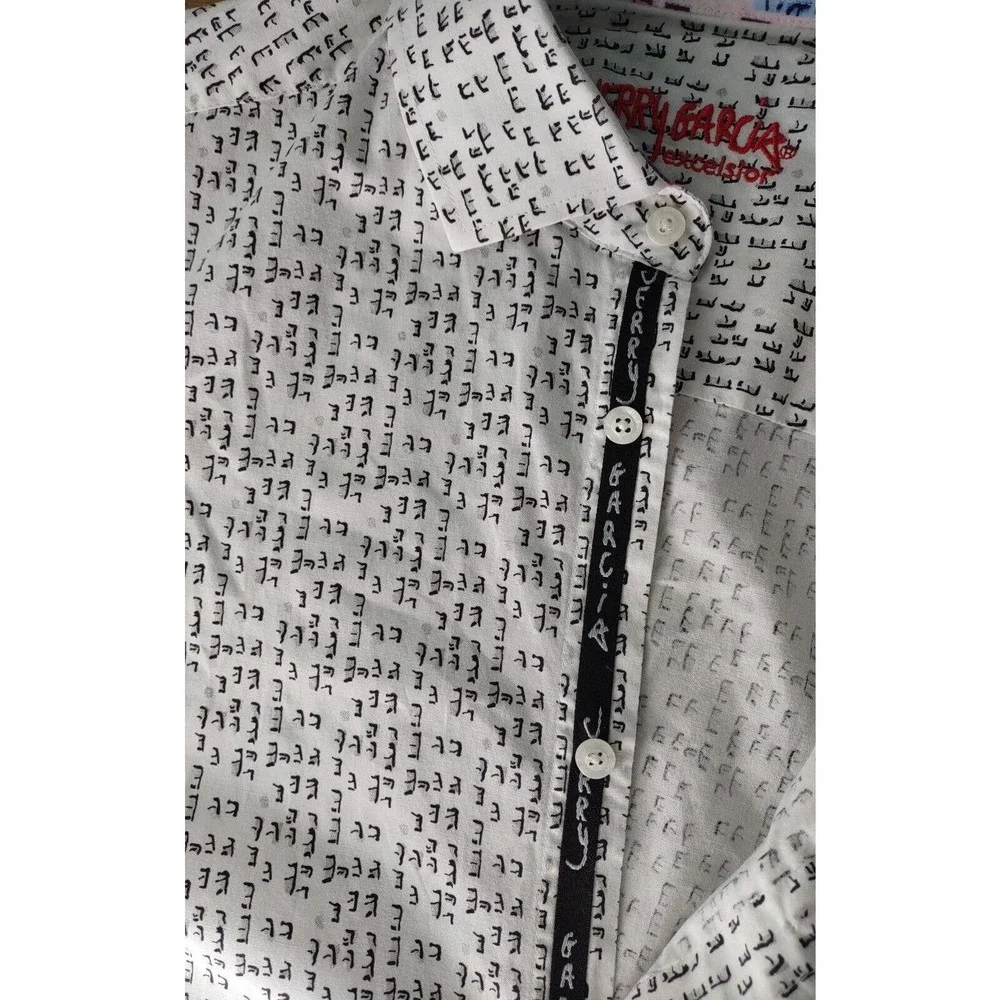 Jerry Garcia Grateful Dead Button Down Shirt XL Flip Cuff Long Sleeve - Picture 7 of 9